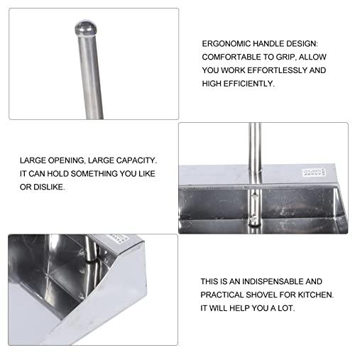 Angoily Angoily Metal Dustpan Stand up Pans Stainless Steel Long Handle Dustpan Kitchen Dustpan for Garage Home and Yard Household Sweeping Parts Accessories