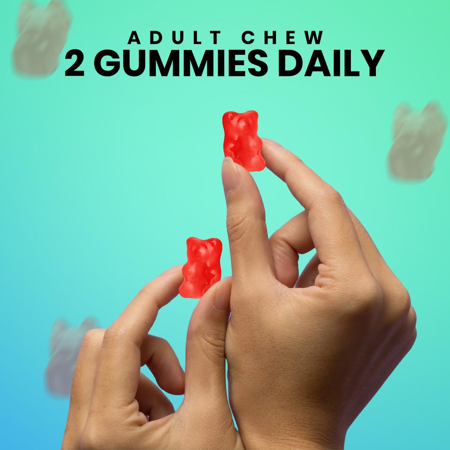 EchoHeals CEUTICALS EchoHeals CEUTICALS Hair, Skin & Nail Gummies | Biotin Collagen Vitamin C & E Supplement | 3000mcg Biotin | Raspberry Flavored | 60 Gummies