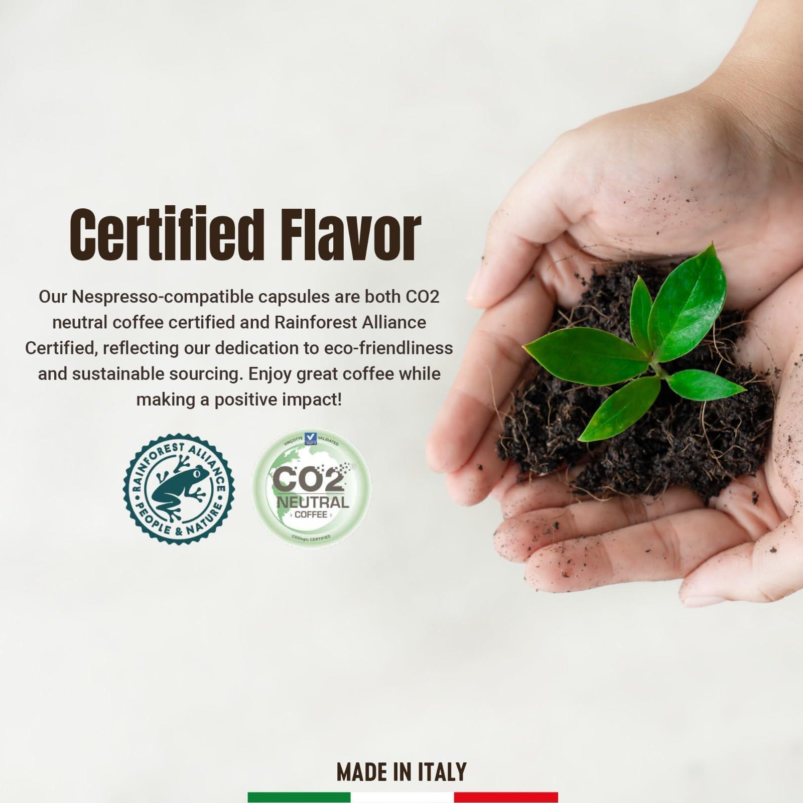 Fortisimo FORTISIMO Espresso Pods Variety Pack - 100 Count Espresso Capsules - Compatible with Nespresso Original Line Machines - Authentic and Refined Taste Freshly Packaged in Italy