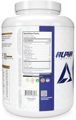 Alpha Supps Alpha Supps ISO, Low Carb 100% Whey Protein Isolate Powder, 25 Grams Per Serving, Helps Support Muscle Growth, Low Sugar and Gluten Free (Snicker Doodle, 5 lb)