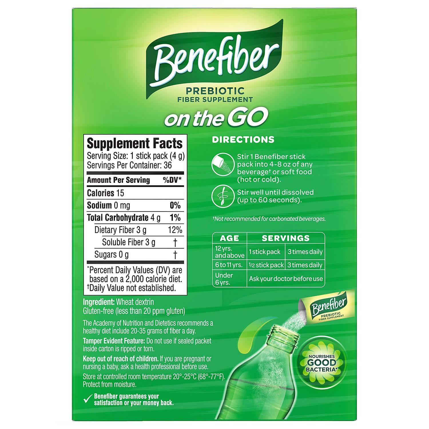 Benefiber Benefiber On The Go Fiber Supplement Stick Twin Pack (72 ct.)