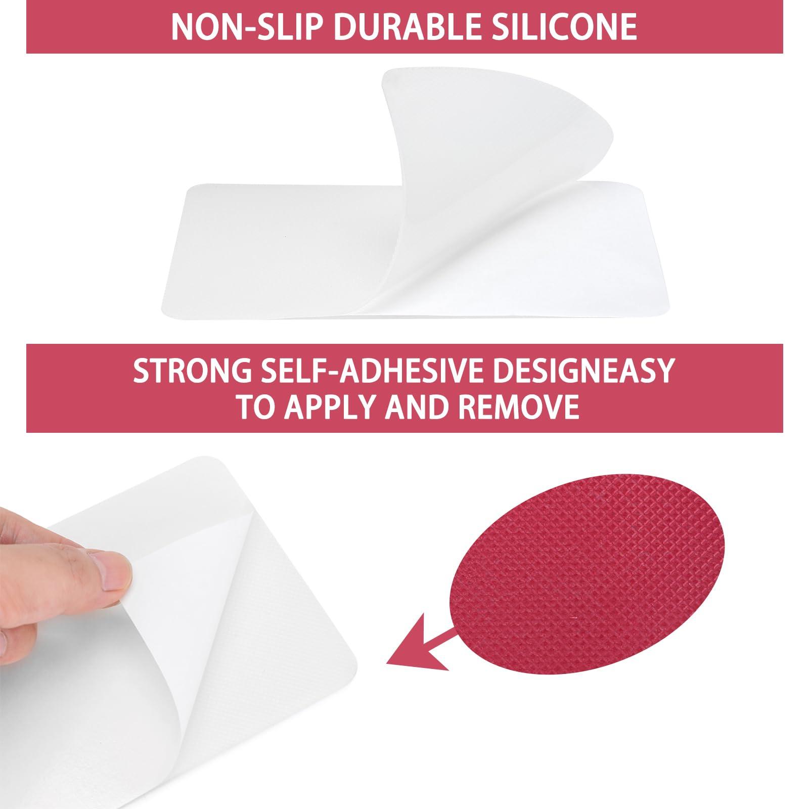 GADEBAO GADEBAO Shoe Sole Protector, 4 Pcs Self Adhesive Shoe Bottom Protector for High Heels, Silicone Anti Slip Shoe Grips on Bottom of Shoes, Sole Guard Non Slip Pads for Shoes (Medium, 6\" by 4\", Clear)