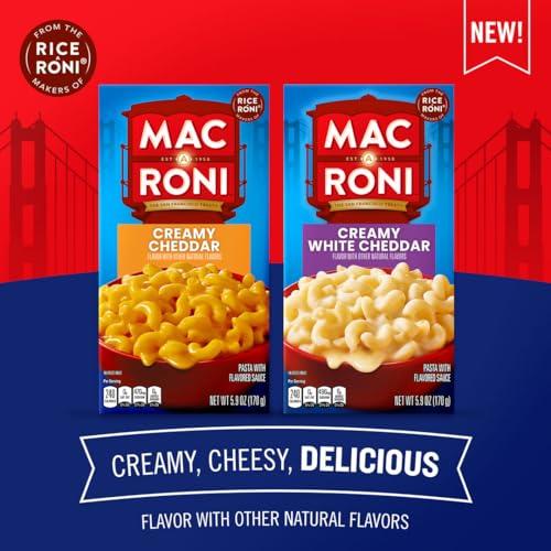Mac-A-Roni Mac-A-Roni Variety Pack, Creamy Cheddar + Creamy White Cheddar, 5.9 Oz (Pack of 8)
