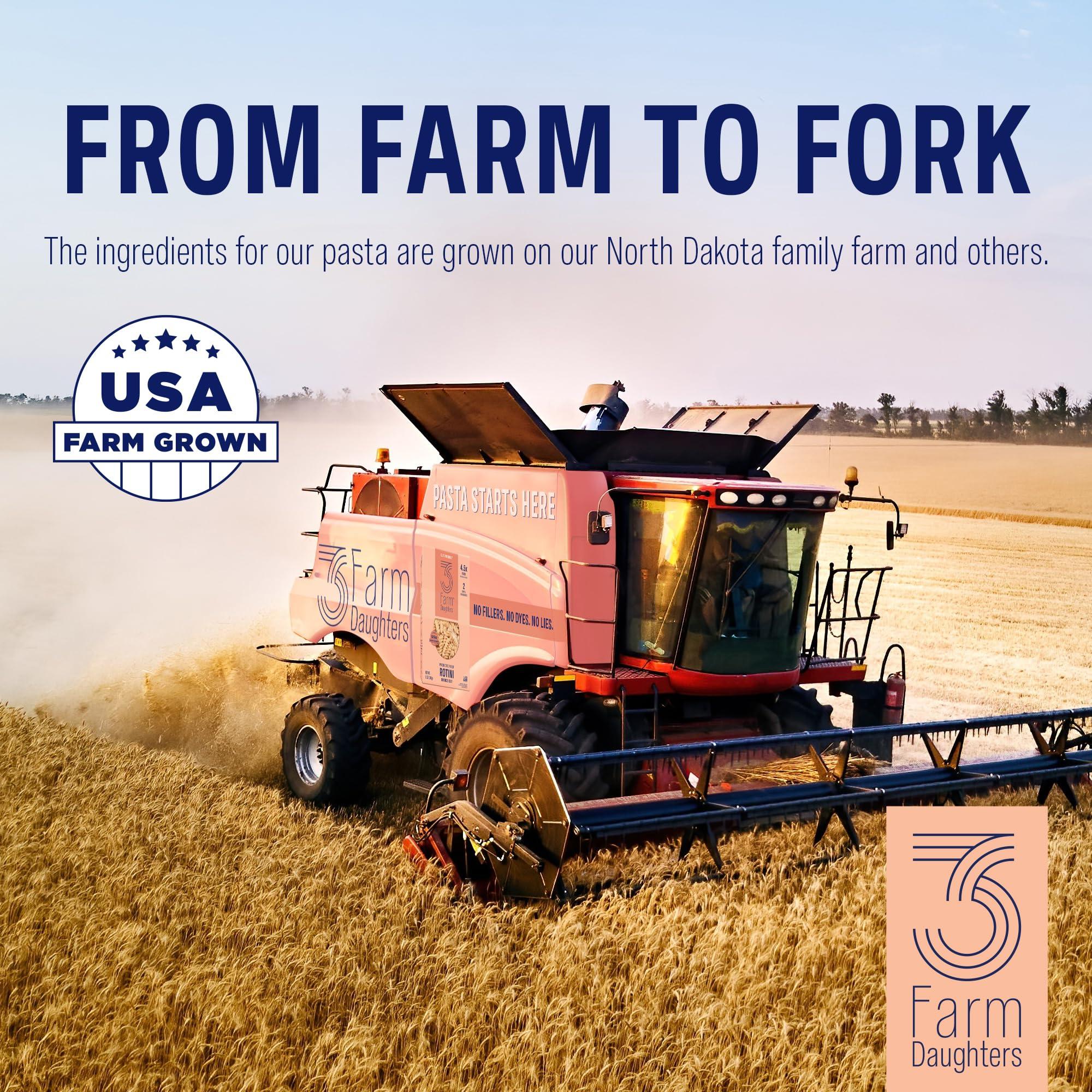 Three Farm Daughters Three Farm Daughters High Fiber Pasta Cavatappi Pack, Low GI, Non GMO Cavatappi Pasta Noodles, Low Net Carb, Made in the USA, 12 oz. (8 Pack)