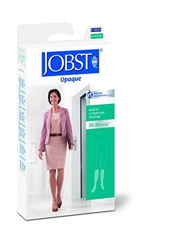 BSN Medical BSN Medical 115366 Jobst Opaque Compression Hose, Knee High, 20-30 mmHg, Open Toe, Full Calf, Large, Natural
