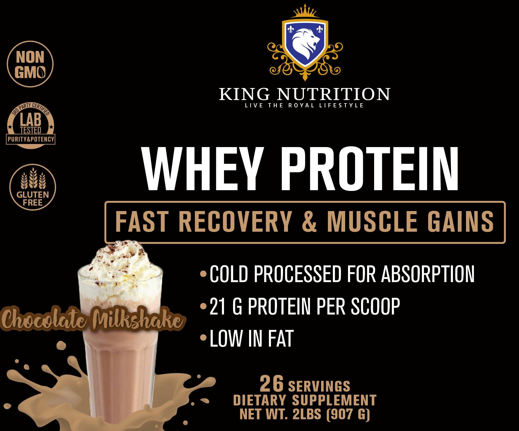 King Nutrition King Nutrition Premium Whey Protein Chocolate Milkshake
