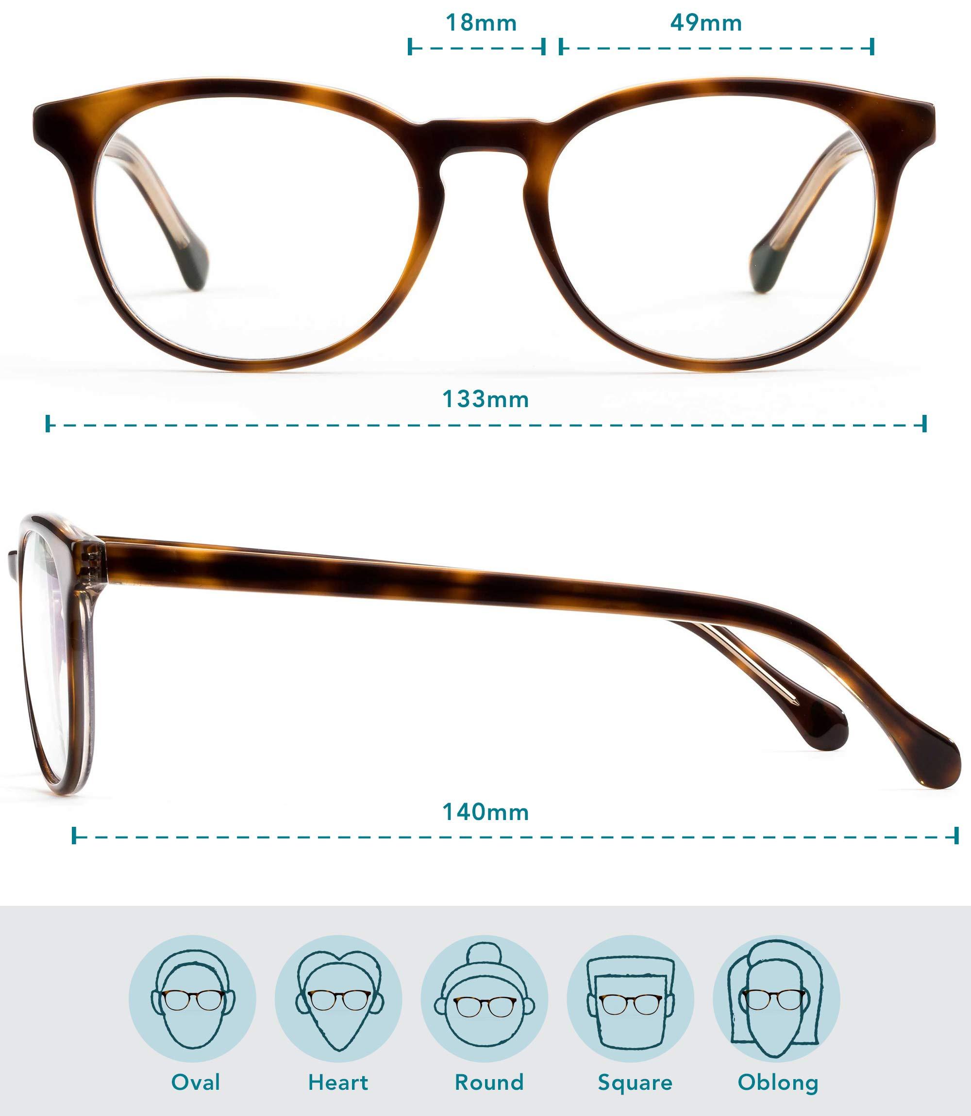 Felix Gray Felix Gray Roebling Blue Light Reading Glasses +1.5 Magnification, Sazerac Crystal