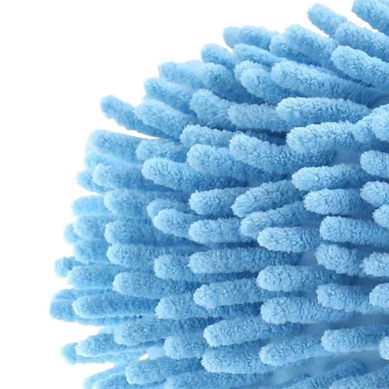 SXJART 2 Pair Microfiber Chenille Elastic Cuff Floor House Cleaning Mop Slippers Shoes