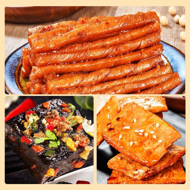 RETBST Chinese latiao spicy strips snack, Instant spicy latiao snack gift pack, Small gluten, Changsha spicy dried stinky tofu, Mixed flavor, Hunan specialty spicy sticks, Leisure snack (32 packs)