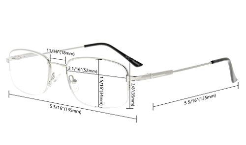 Eyekepper Eyekepper Bendable Titanium Memory Reading Glasses Men Women Half-Rim Readers (Gold,+2.00)