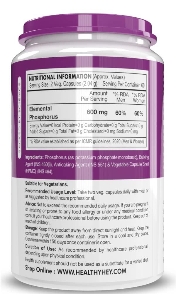 Generic Nutrition Phosphorus - Support Bone Health -120 Veg. Capsules