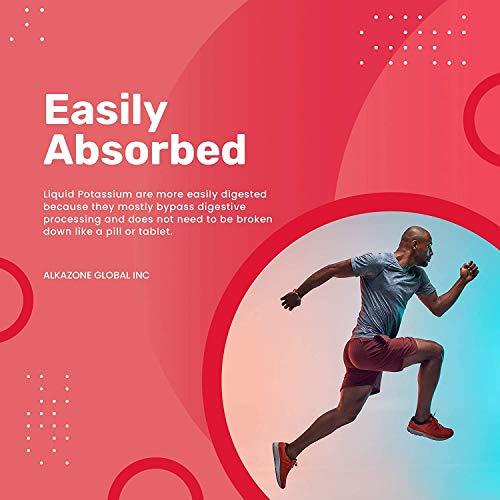 Alkazone ALKAZONE Liquid Potassium+ | Liquid Supplements Have Faster Absorption Rate | Concentrated | Easiest Way to take Potassium | Tasteless Flavorless | 1.25 Oz, Clear, Pack of 1