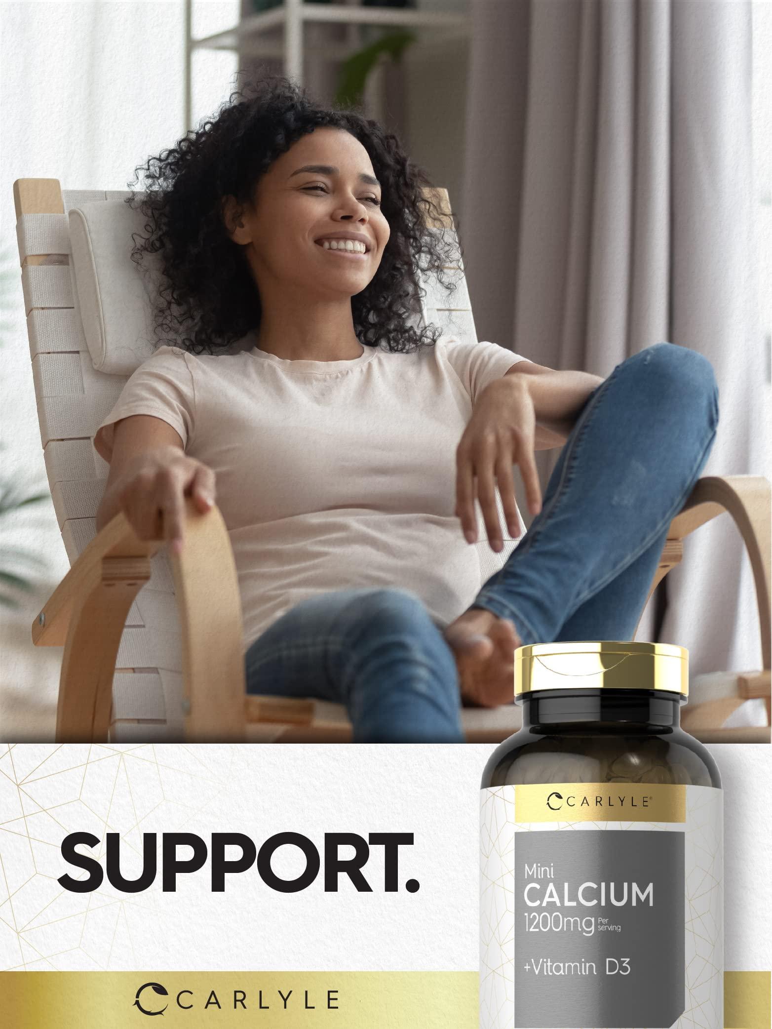 Carlyle Carlyle Calcium 1200 mg with Vitamin D3 | 300 Mini Softgels | Non-GMO and Gluten Free Supplement