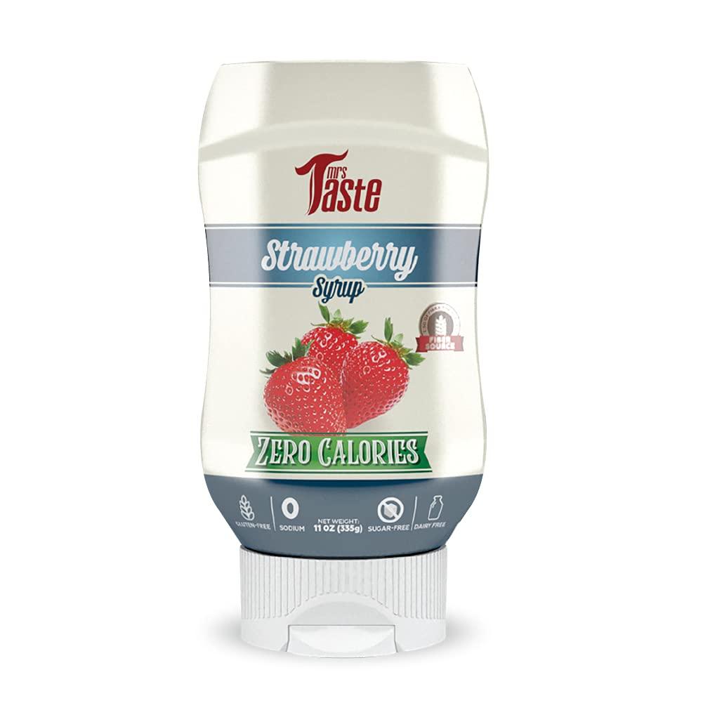 Mrs Taste Mrs Taste Sugar Free Strawberry Syrup, Zero Calories, Zero Sodium, Zero Sugar, High Fiber, Keto Friendly, Paleo Friendly, Condiments and Sauces (11 oz, Strawberry Syrup)