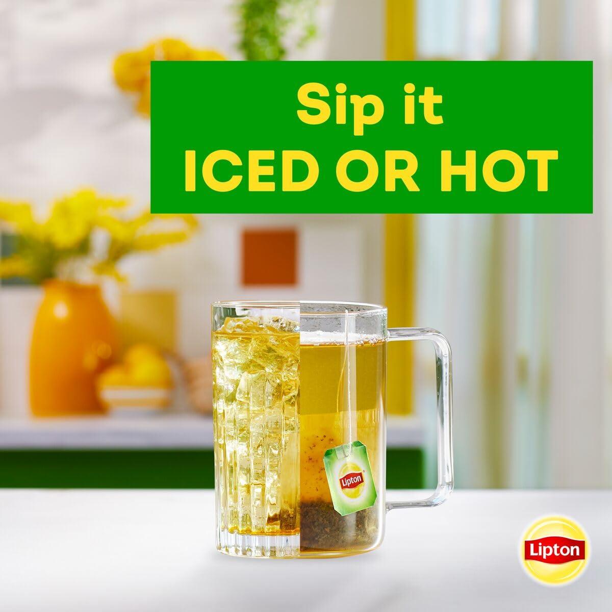 Lipton Lipton Peach Green Tea Bags, Flavored, Unsweetened Teabags for Hot Tea or Peach Iced Tea with Caffeine and Flavonoids, 20 Total Tea Bags (Pack of 3)