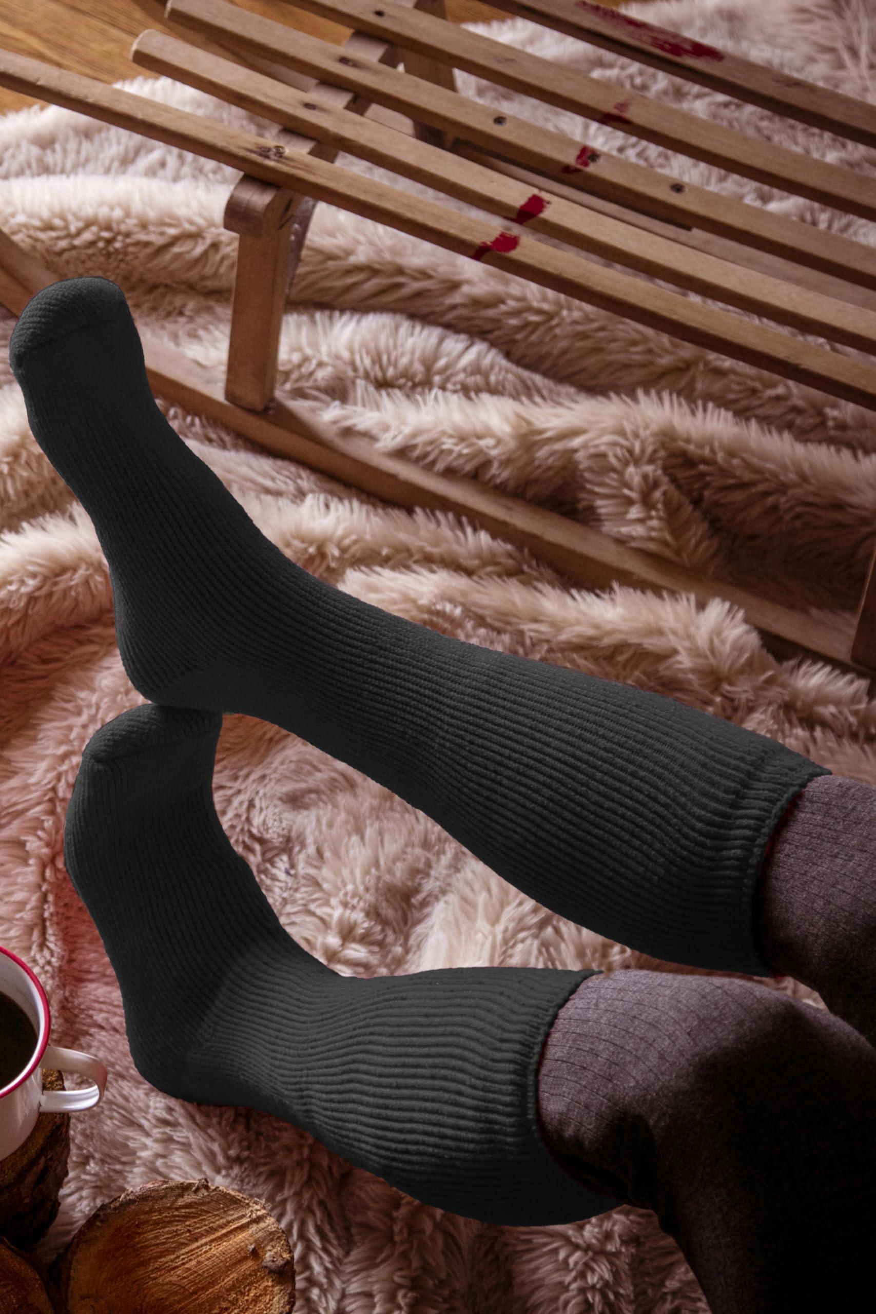 HEAT HOLDERS Heat Holders Mens Original Extra Long Thermal Socks Size 7-12 Us (Charcoal Gray)