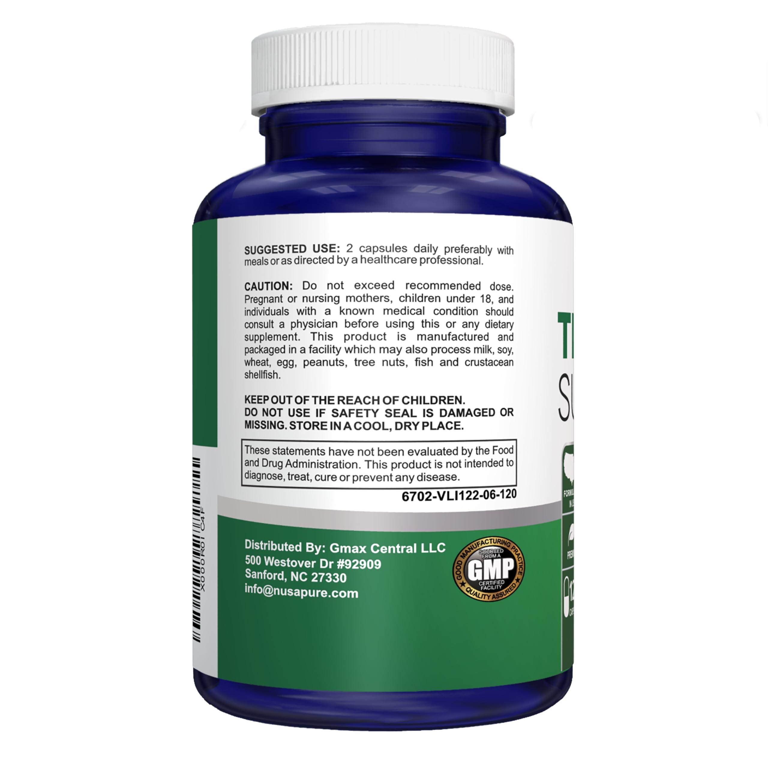 NusaPure NusaPure Thyroid Support Supplement (Non-GMO) 120 caps, Ashwaganda, Iodine, Zinc, kelp, Vitamin B12, L-Tyrosine, Selenium, Copper