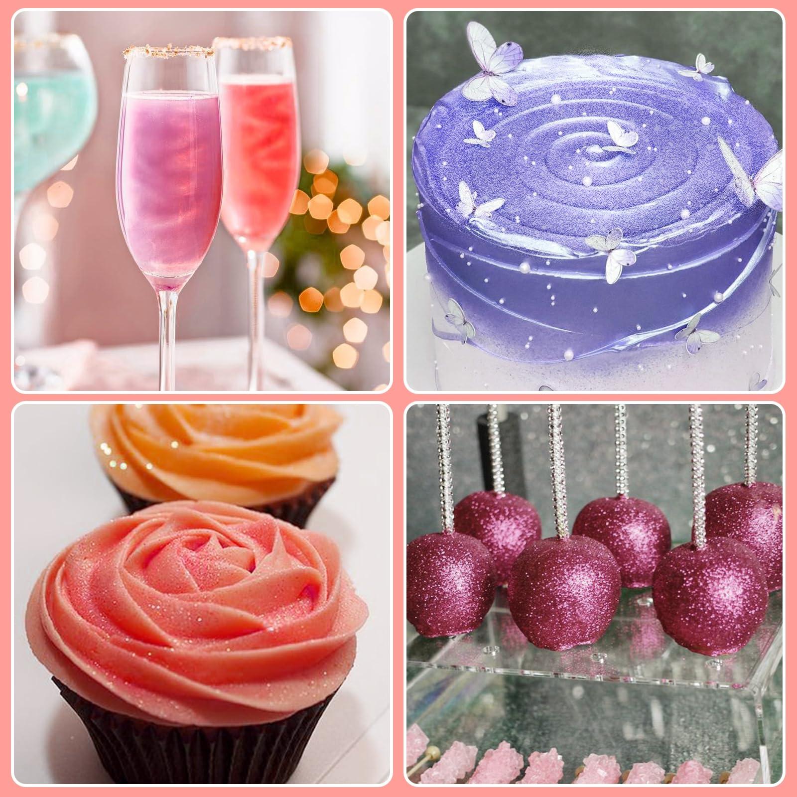 FOODHOO Foodhoo Super Gold Luster Dust Edible, Food Grade Edible Glitter Sprinkles, Edible Shimmer Dust, Tasteless Edible Glitters for Drinks, Cocktails, Cakes, 7g/bottle