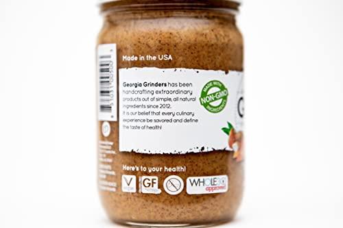 NaturAlmond Georgia Grinders Original Almond Butter 12oz (6ct) Crunchy Gourmet Spread, Whole30 Approved, Keto, Vegan Friendly, Kosher, Non-GMO, No added oils