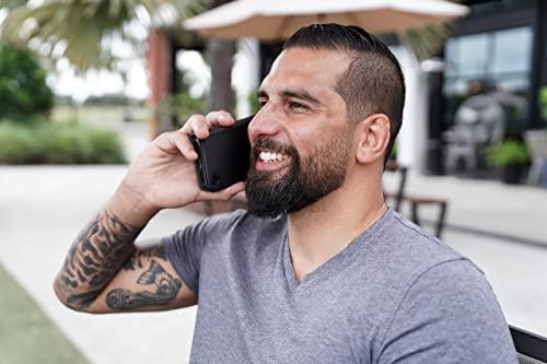 DefenderShield DefenderShield EMF Protection & 5G Anti Radiation iPhone 14 Pro Case - RFID Blocking EMF Shield Detachable Wallet Case with Magnetic Closure (Black)