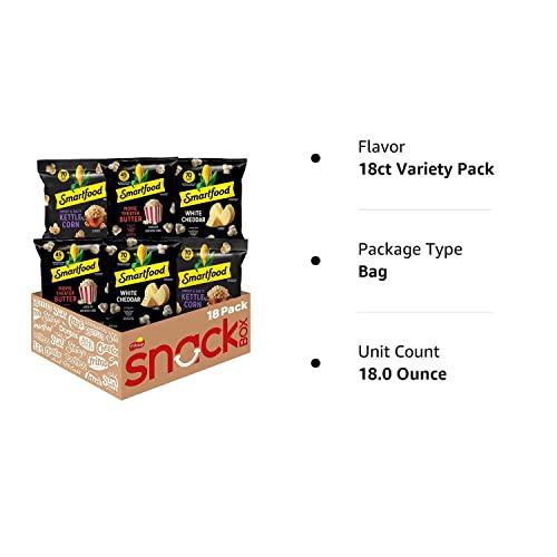 Smartfood Smartfood Popcorn, Variety Pack, 0.5 Ounce (Pack of 18)