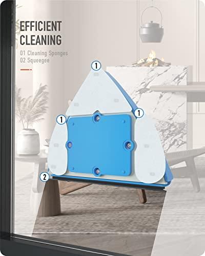 Baffect Double Side Magnetic Window Cleaner,Adjustable Magnetic Double Window Glass Wiper Glider Washing Brush Equipment Cleaning Brush Wiper Tools for High-Rise and Car Glazed Windows Thickness 4-30mm