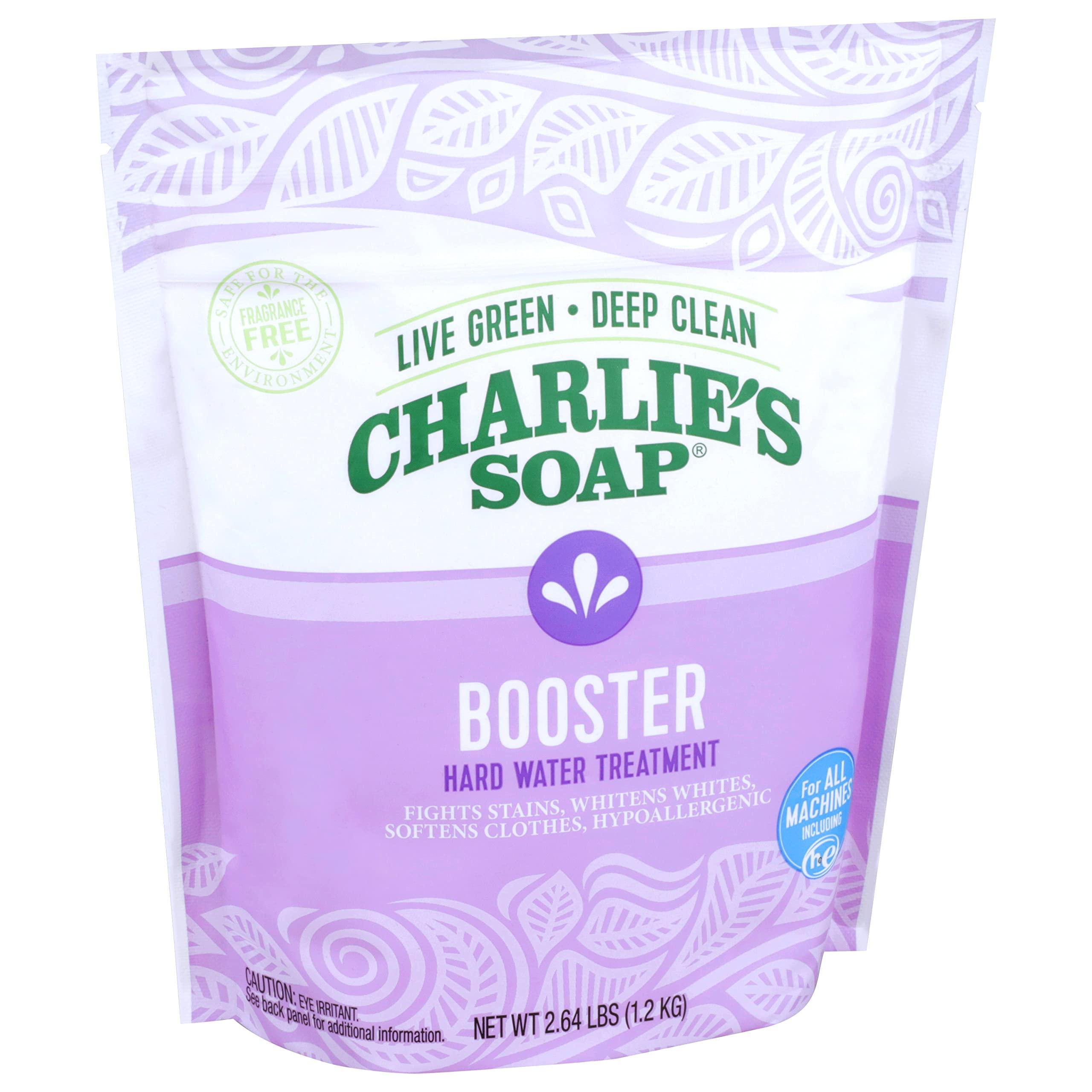 Charlie's Soap Charlie\'s Soap Booster & Hard Water Treatment 160 Loads (2.64 Lbs, 1 Pack) Natural Powdered Water Softener and Laundry Booster Safe and Effective