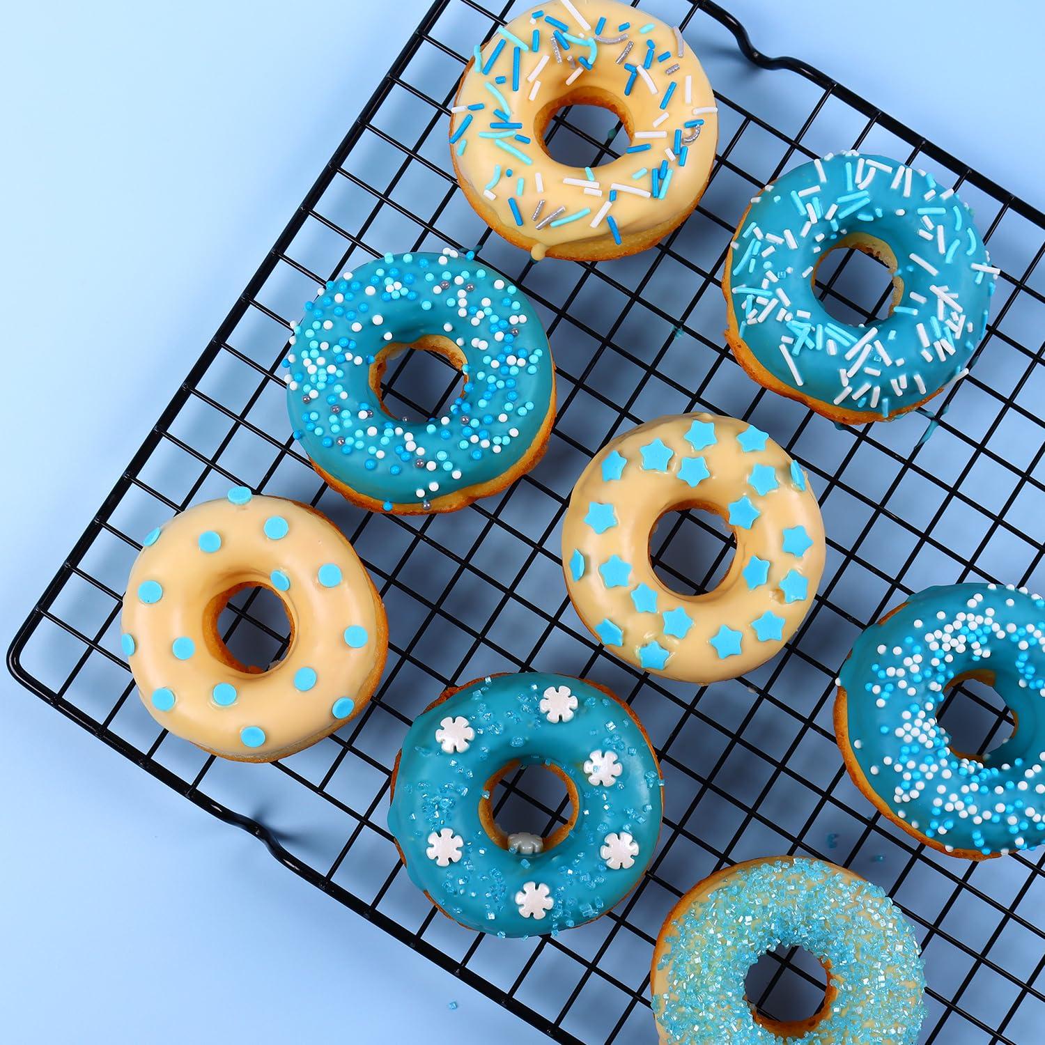 Sujoygar Blue Sprinkles for Cake Decorating, Edible Winter Sprinkles Set for Cupcake Toppers, White Snowflake Sprinkles, Blue Sugar Sanding Sprinkles for Baking Cookies Dounts Christmas decoration(7.04 Oz)