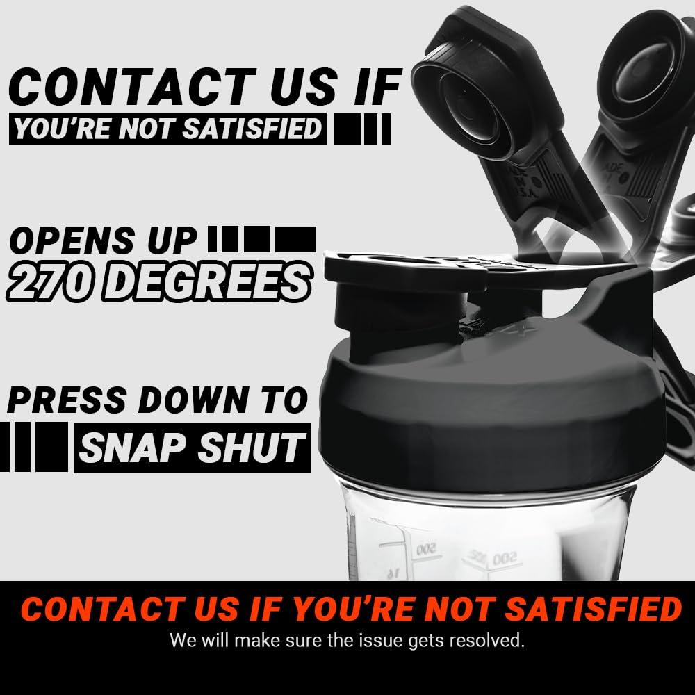 HELIMIX HELIMIX 2.0 Vortex Blender Shaker Bottle Holds upto 28oz | No Blending Ball or Whisk | USA Made | Portable Pre Workout Whey Protein Drink Shaker Cup | Mixes Cocktails Smoothies Shakes | Top Rack Safe