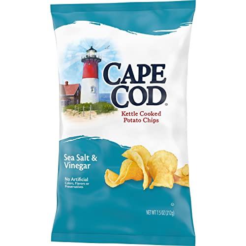 Cape Cod Cape Cod Potato Chips, Sea Salt and Vinegar Kettle Chips, 7.5 Oz (Pack of 2)