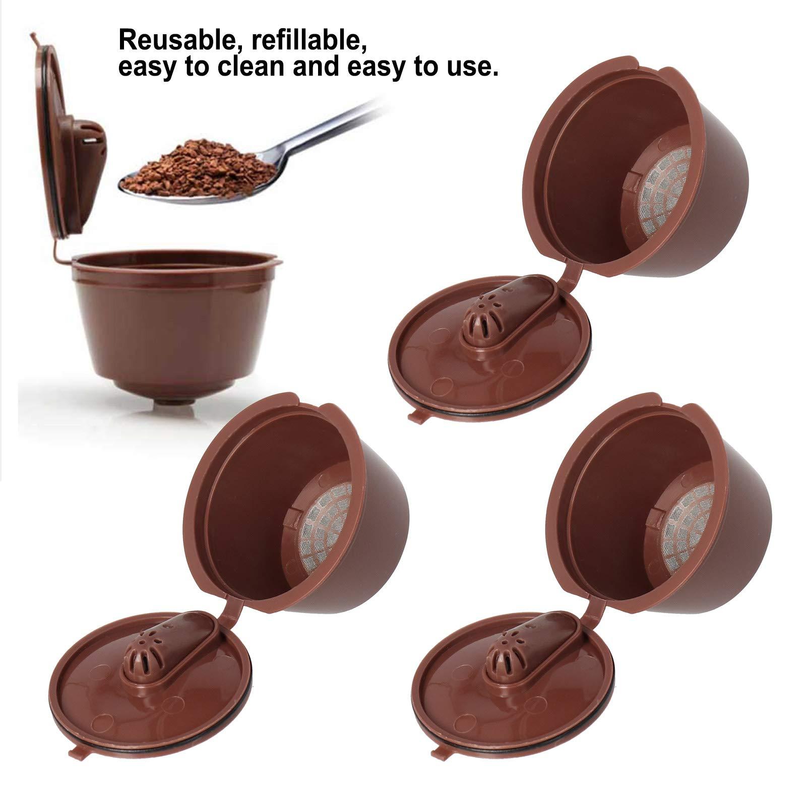 Yosoo Reusable Coffee Capsule Set for, Refillable, Easy to, Great Coffee Maker Tool (51-100ML)