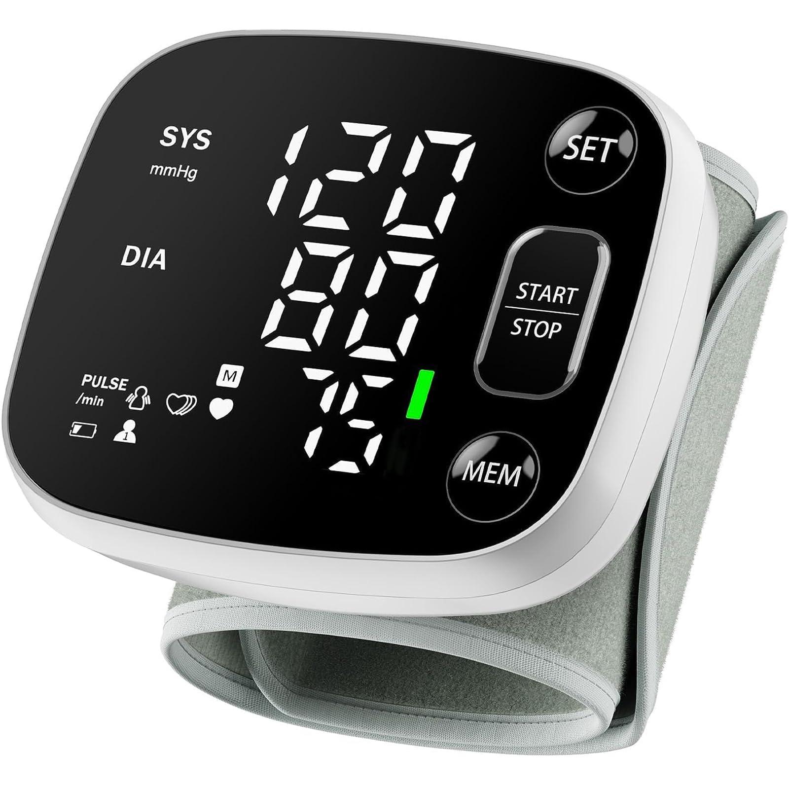 Oklar Oklar Blood Pressure Monitors for Home Use Rechargeable Wrist Digital BP Machine Cuff with LED Backlit Display, Voice Broadcast, 240 Memory Storage for 2 Users with Carrying Case