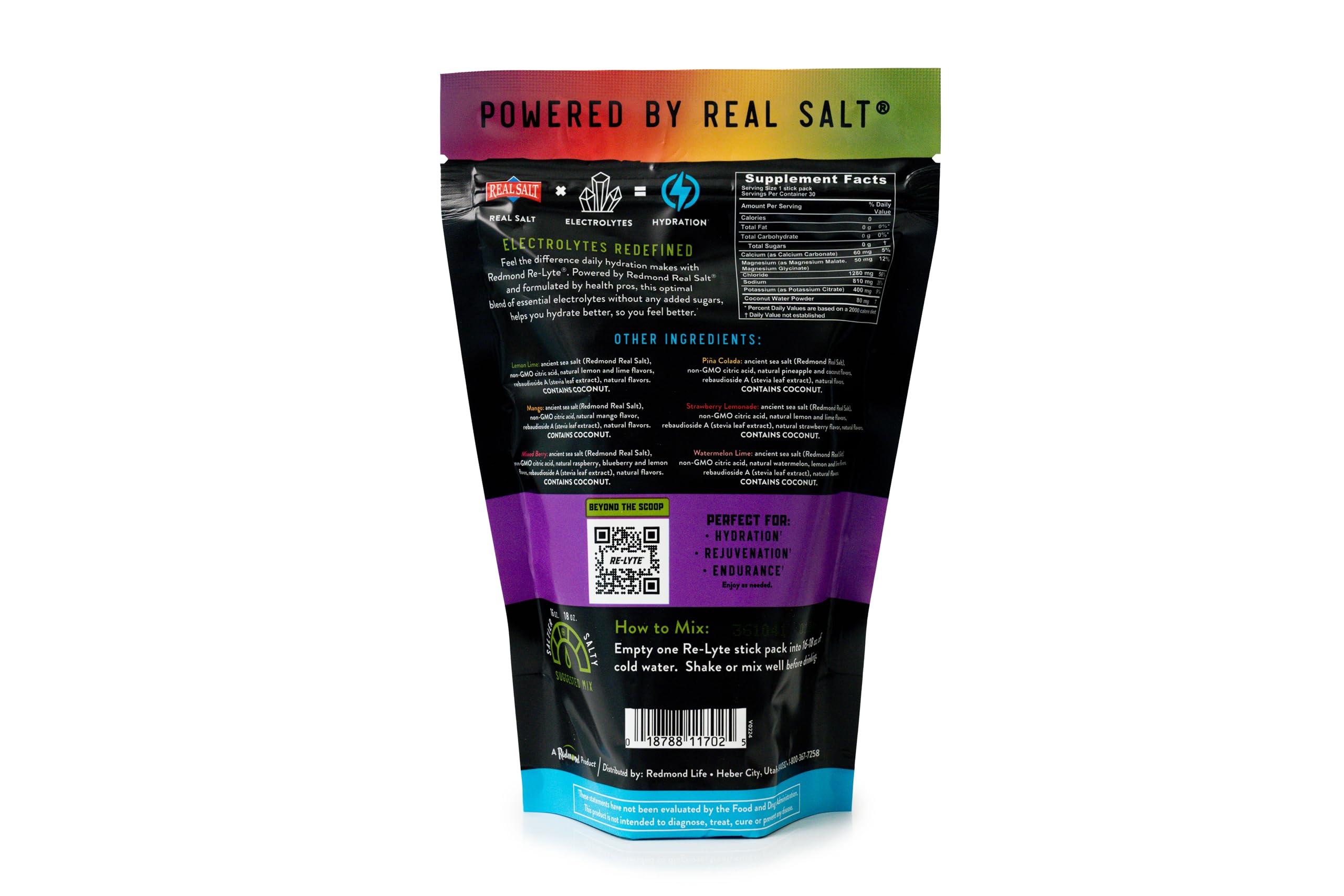 REDMOND REDMOND Re-Lyte Hydration Electrolyte Mix, Variety Pack, 30 Stick Packs