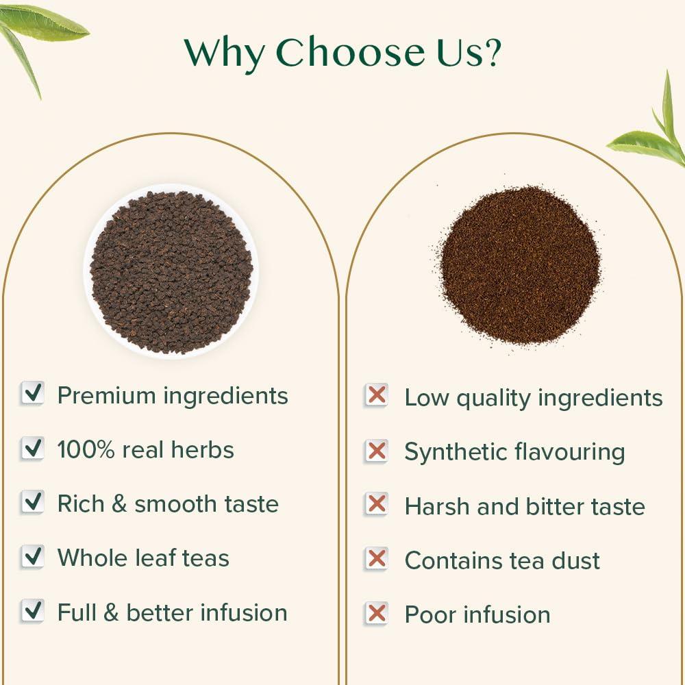 VAHDAM VAHDAM, Assam CTC Black Tea Loose Leaf 170+ cups (12oz) STRONG, BOLD & RICH Assam Tea Loose Leaf | Pure Assam Chai Tea | Pure Unblended Single Origin Black Loose Leaf Tea | Vacuum Sealed