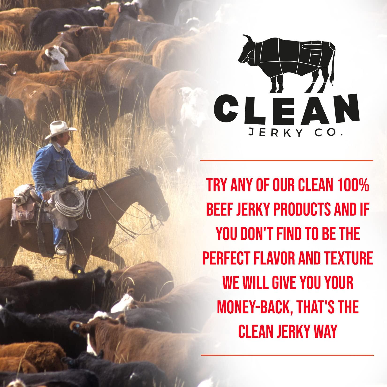 Clean Jerky Co Clean Jerky Co. Old Fashioned Dry Zero Sugar Beef Jerky (2-Pack) | Salt & Pepper Flavorful Protein Snack | Made with 100% Beef | No MSG, No Sugar, No Nitrates, No High Fructose Corn Syrup, No Junk