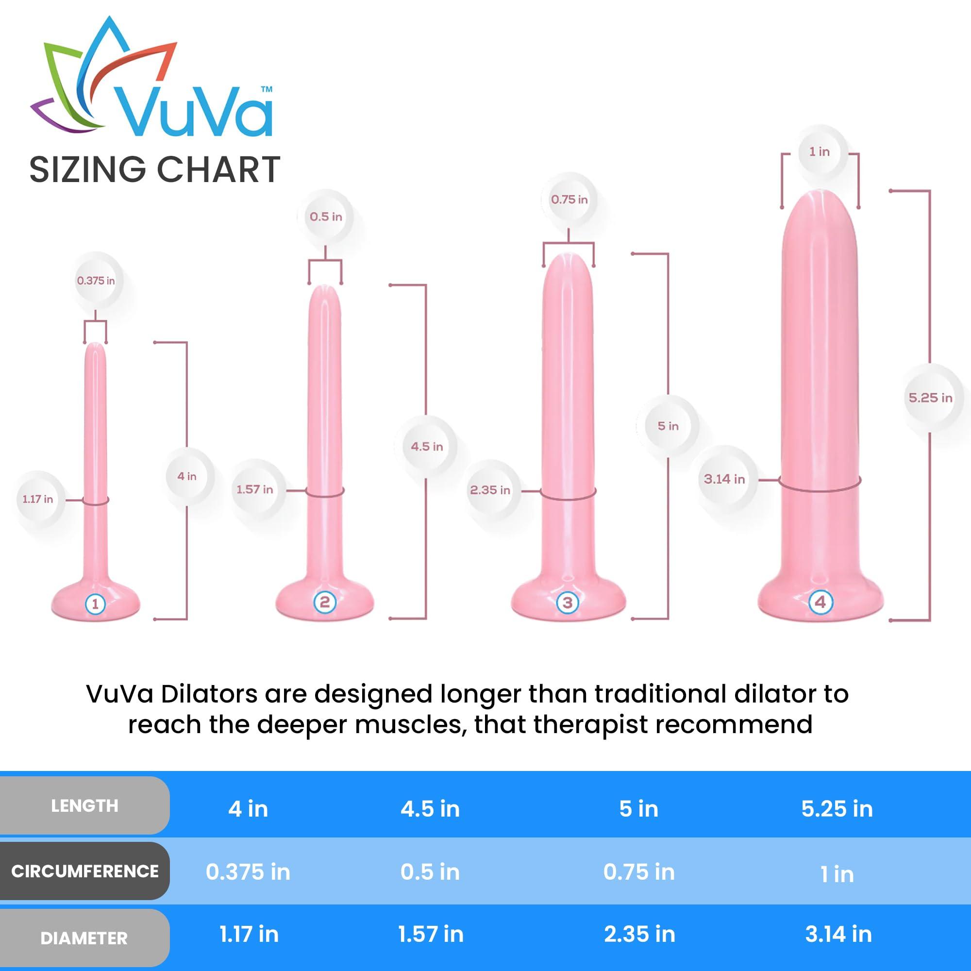 Vuva VuVa Smooth Pelvic Floor Support Set| Set of 4 Smaller Bundle | Made in America BPA Free - Includes Instructions, Discreet Pouch