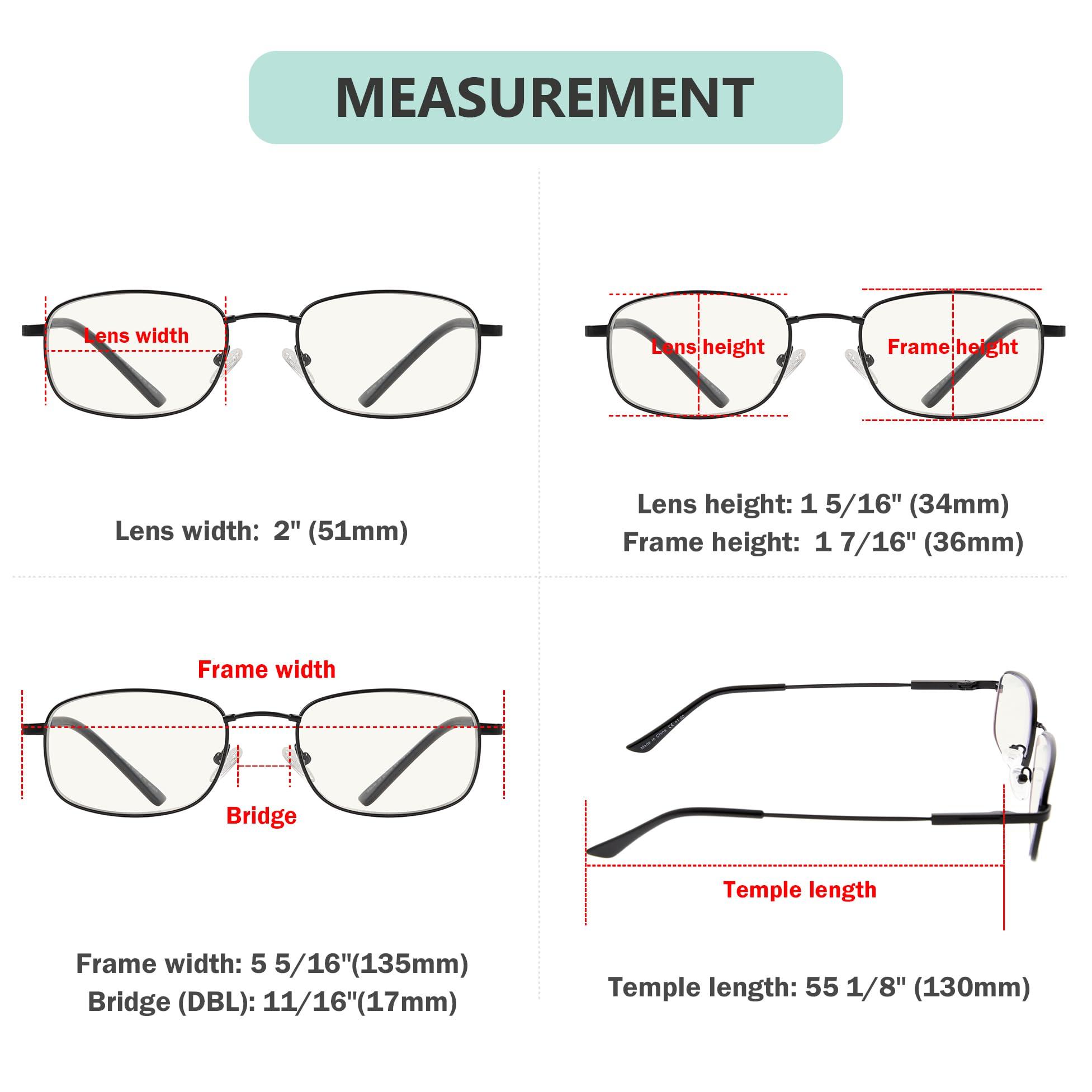 Eyekepper Eyekepper UV Protection Progressive Reading Glasses 3 Levels Multifocus Readers Men Women Bendable Memory Frame