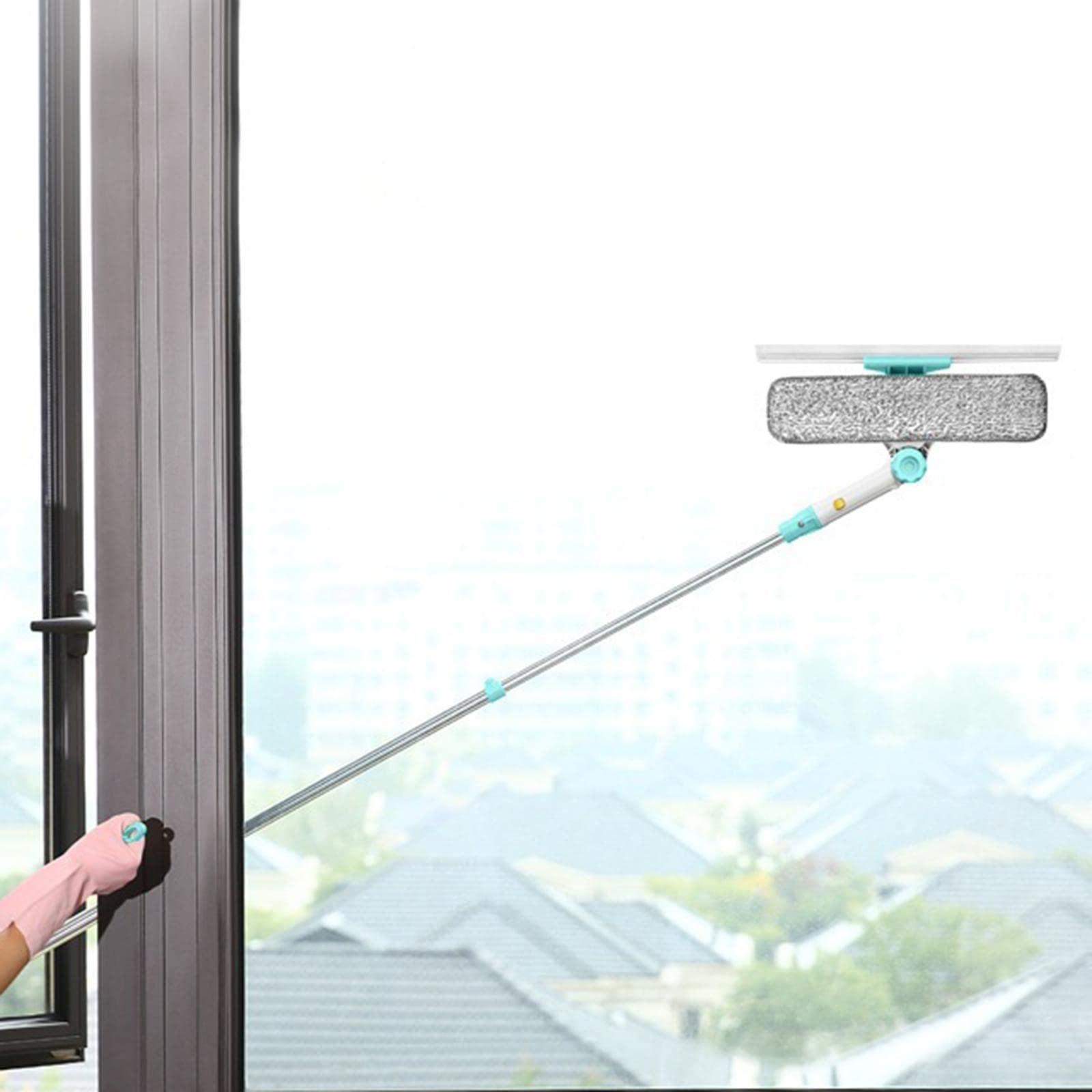 IEUDNS IEUDNS Window Squeegee Cleaner, 3 in 1,U Shape Cleaner Kits with Extension Pole, Telescopic Double Sided Cleaner for High Floor, Window