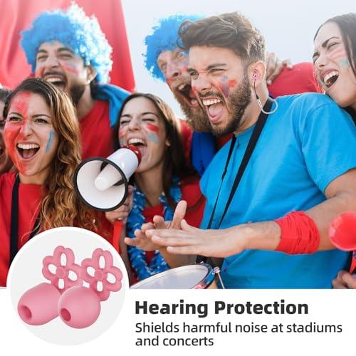 Promise Promise CloverTunes Ear Plugs for Noise Reduction,Super Soft, Reusable Hearing Protection for Concerts & Festivals, Live Events, Musicians, Sports, DJs and Nightlife,Sleep, Tinnitus Relief(Pink)