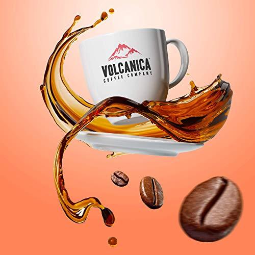 Volcanica Coffee French Roast Decaf Coffee, Ground, Swiss Water Processed, Fresh Roasted, 16-ounce