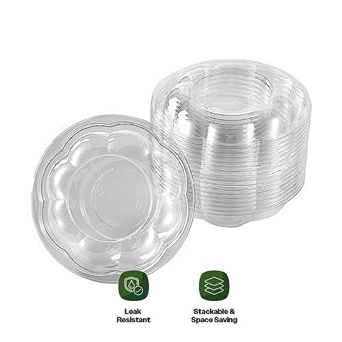 CIAO! CIAO! 18 oz Clear PET Fruit and Salad Bowl with Rose Dome Lid (150/case)