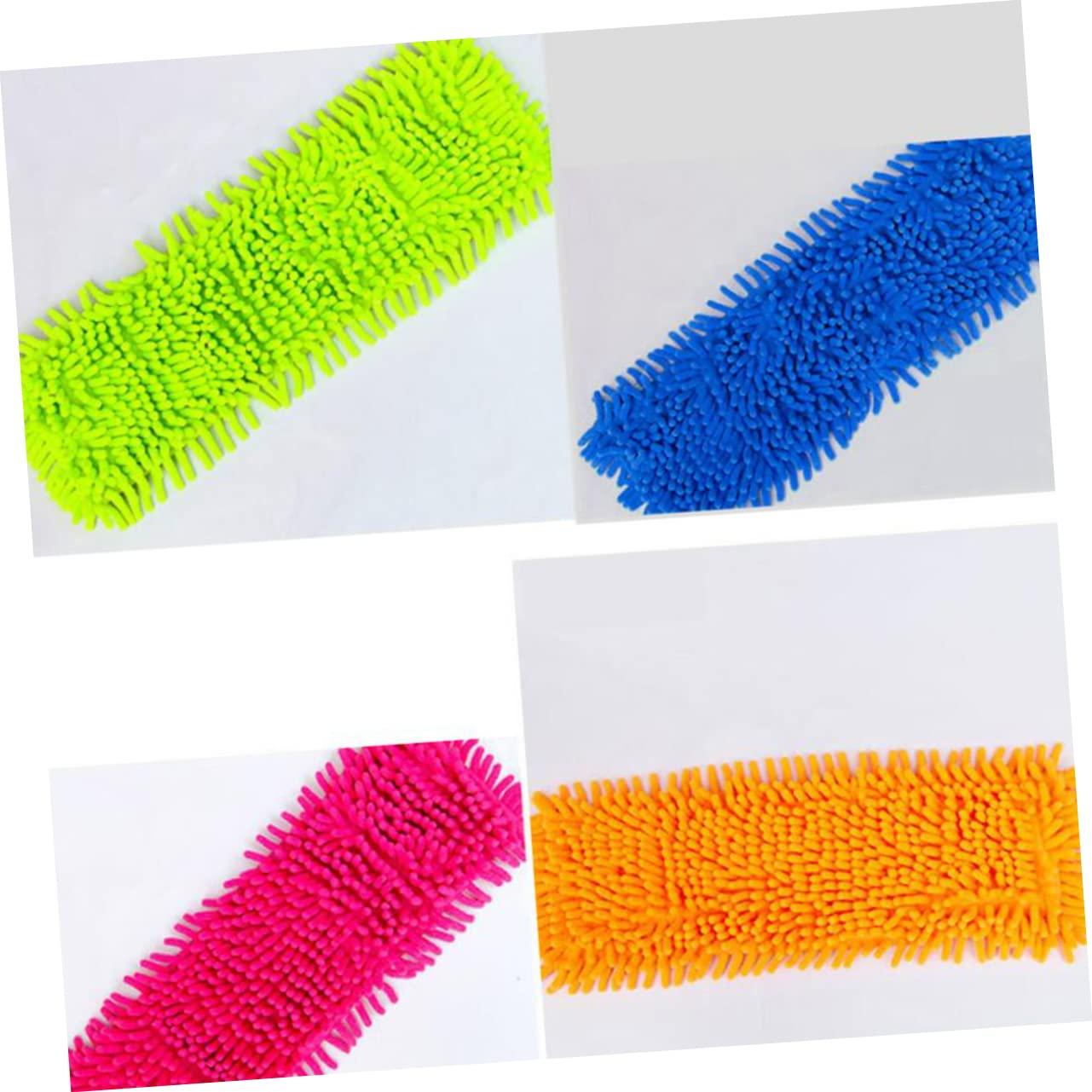 BESPORTBLE Microfiber Mop Pads, 2pcs Washable Mop Pads Reusable Replacement Mop Pads Flat Replacements Heads for Wet Or Dry Floor Cleaning and Scrubbing, 15.6inch