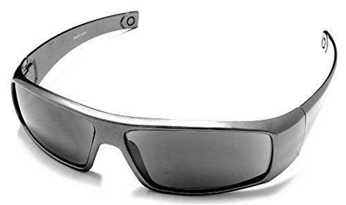 Incredible Bargains The Unisex Wrap Around Terminator Sun Reader Reading Sunglasses for Men and Women +1.25 Dark Silver