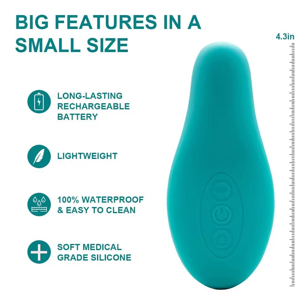 Generic TMJ Pain Relief Jaw Massager - Travel Pouch Included - 10 Gentle Massage Modes - Ergonomic Design, Medical-Grade Silicone - Pain Relief for Jaw and Neck - TMJ Massage Tool - Jaw Massager