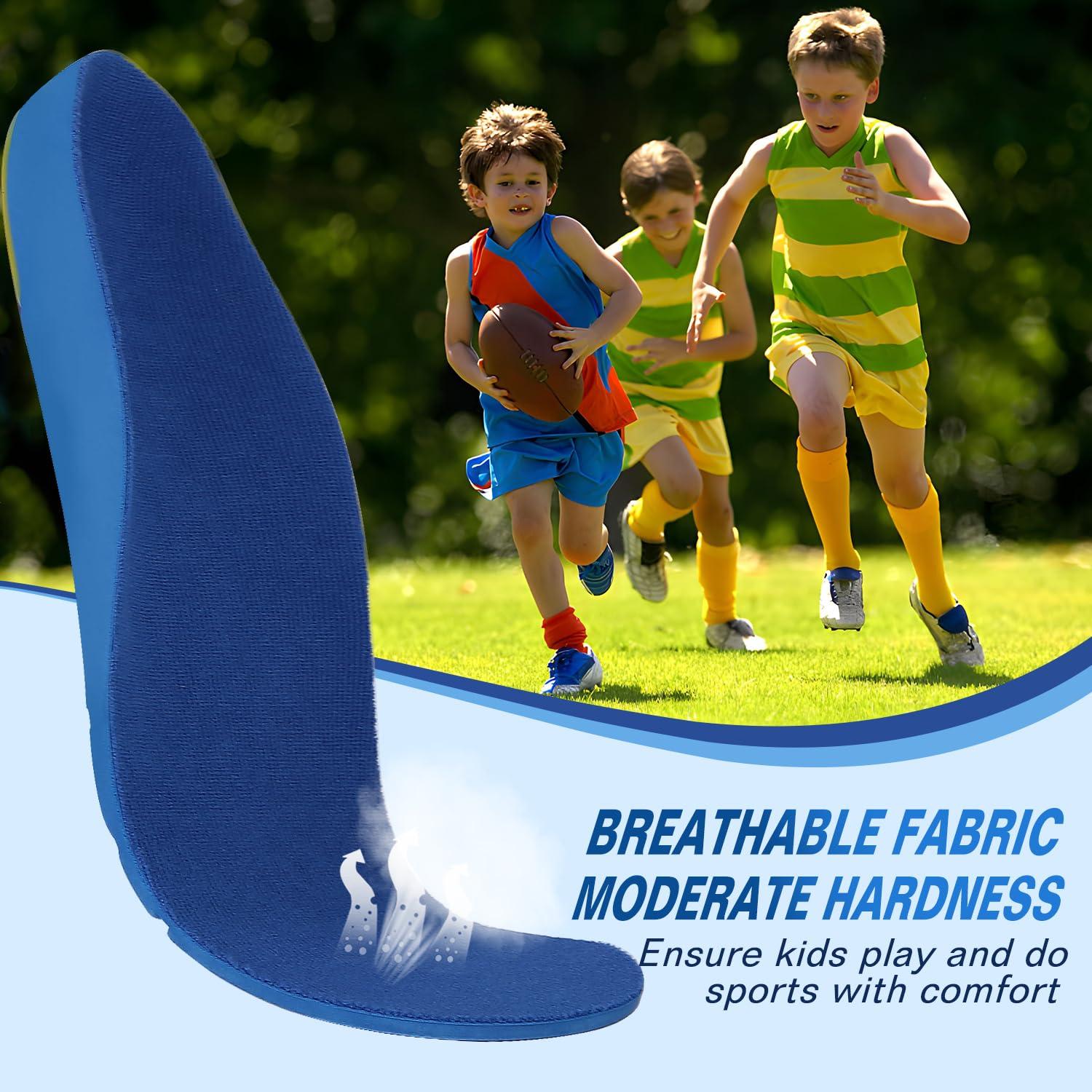 Bacophy Bacophy Kids Orthotic Arch Support Shoe Insoles, Deep Heel Cup, Shock Absorption, Blue
