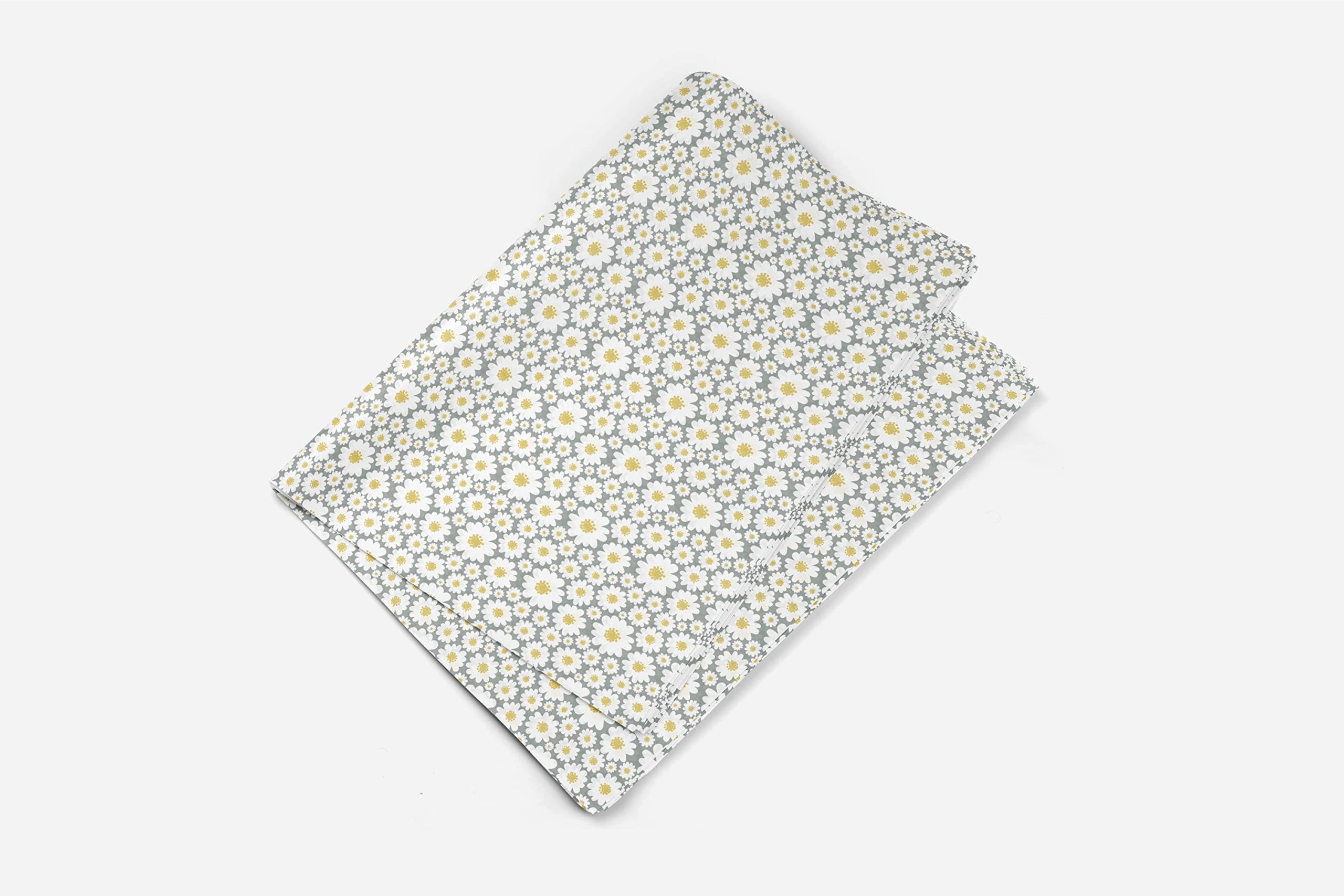 Package Mint Package Mint Floral Tissue Paper for Gift Wrapping (100 Sheets, 20x30 inch)-Colored, Decorative, Daisy Print Tissue Paper for Gift Bags, Packaging, and Small Business