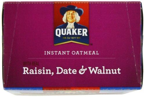 Quaker Quaker Instant Oatmeal Raisin, Date & Walnut, 1.3 Ounce Packs - 10 Count Boxes, 13 ounce (Pack of 12)