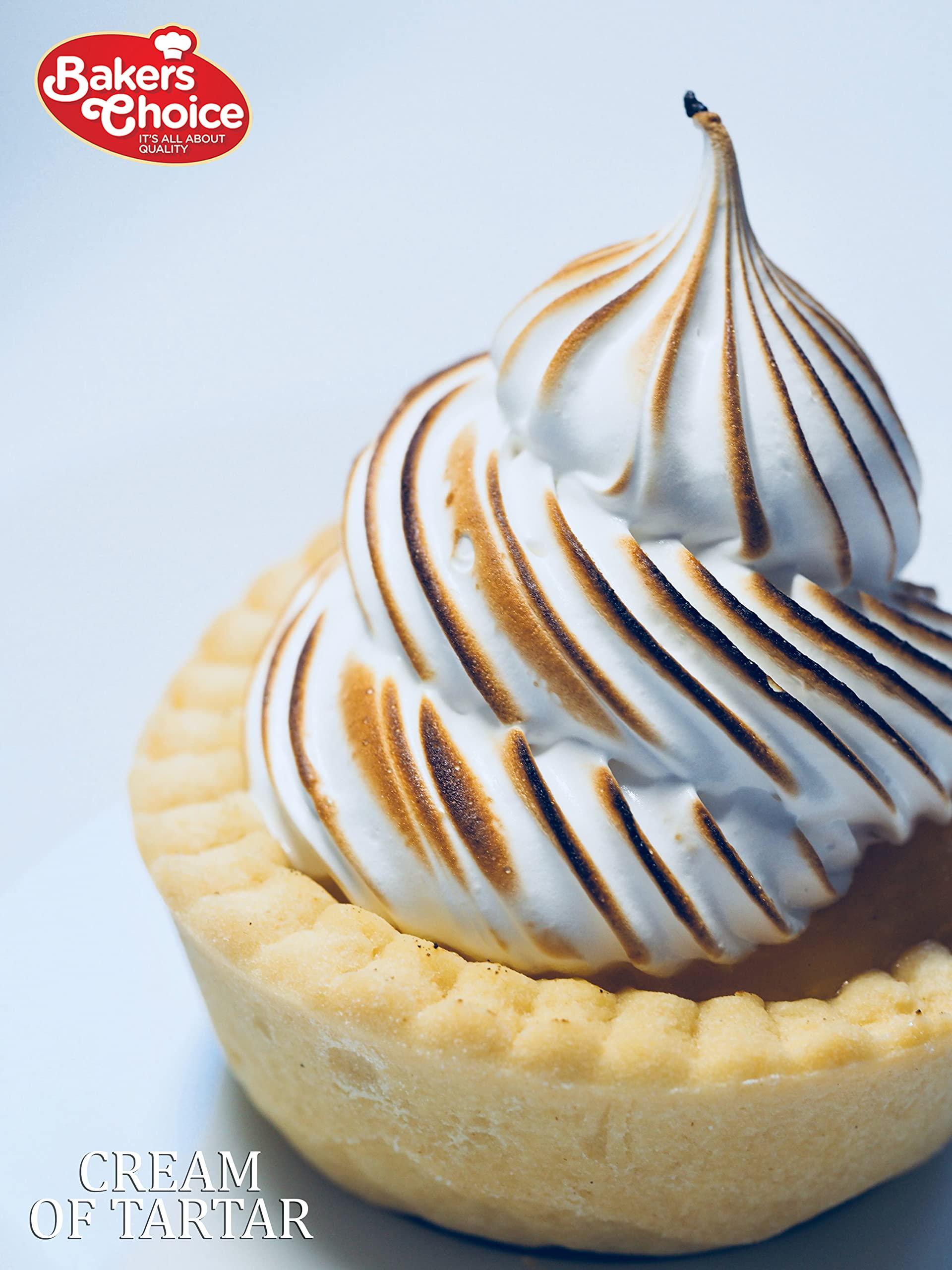 Baker\'s Choice Premium Cream of Tartar for Baking and Cooking Ingredient - Cream of Tarter Powder - Prevents Sugar From Binding and Crystalizing - 8 oz. - Non Dairy, Kosher - By Bakers Choice