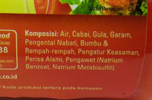 Indofood Indofood Sambal Pedas - Hot Sauce, 140 ml (Pack of 3)