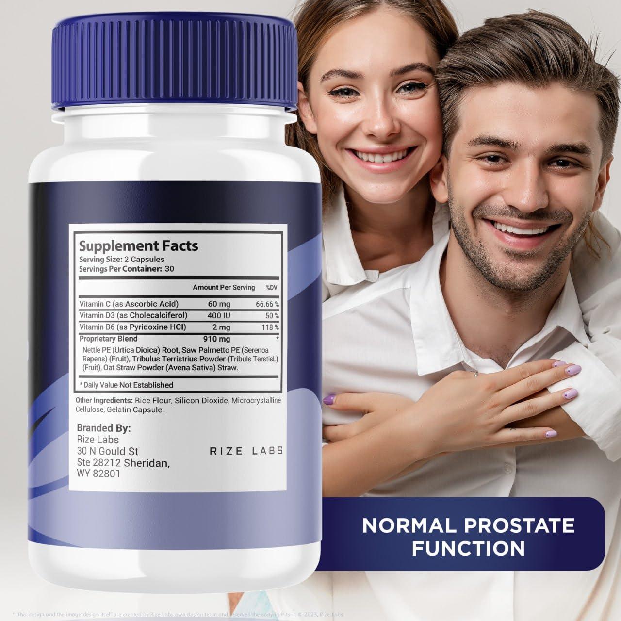 rize labs rize labs (5 Pack) FlowForce Max Pills, FlowForce Max All-Natural Dietary Supplement to Improve Strength, FlowForce Max Extra Strength Capsules to Promote Energy, Flow Force Reviews (300 Capsules)